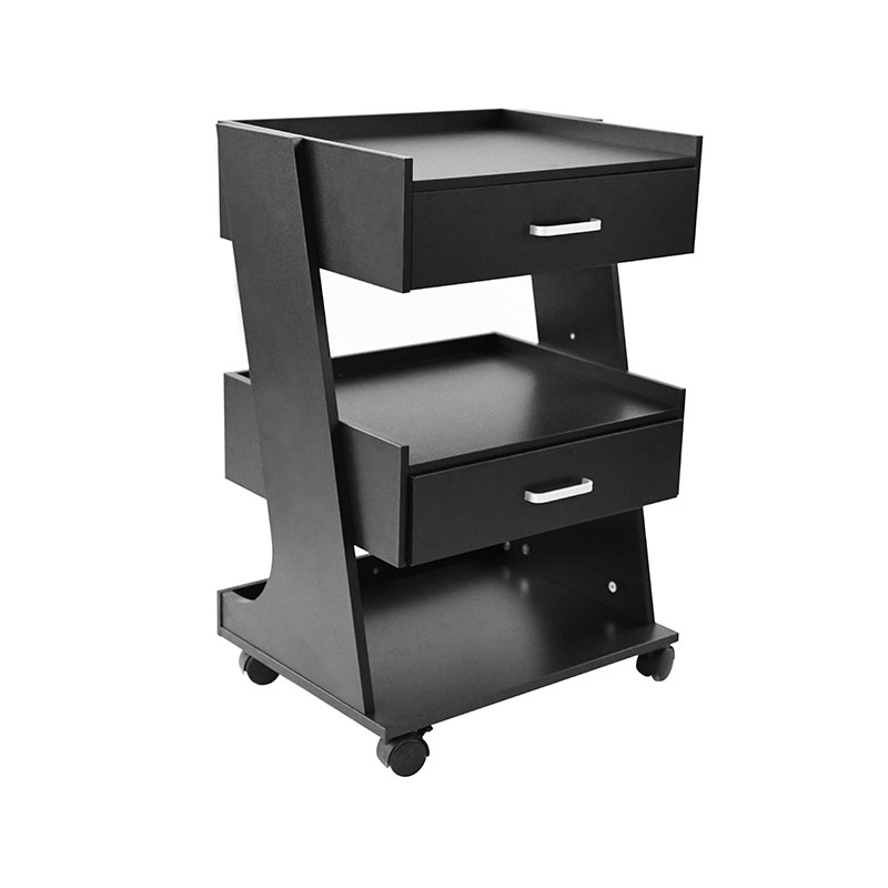 HZ2082BK / HZ2082 Salon trolley cart with wheels rolling cart barber station with drawers