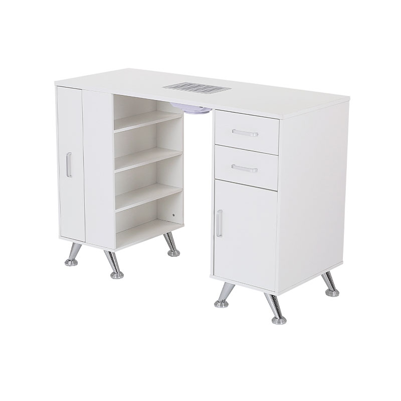HZ2088 Wooden salon spa nail table station with cabinet