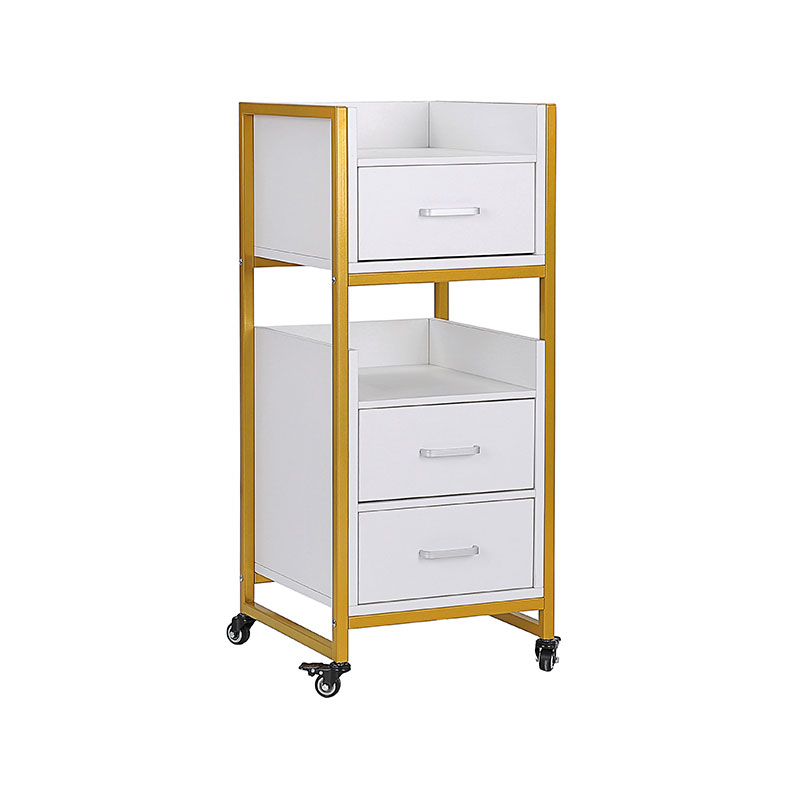 HZ2070Z White & gold salon trolley cart