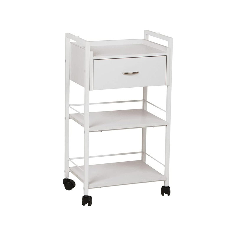 HZ2037 White salon trolley cart with wheels