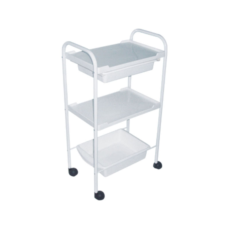 HZ2002 3 Tier salon trolley cart with trolley wheels