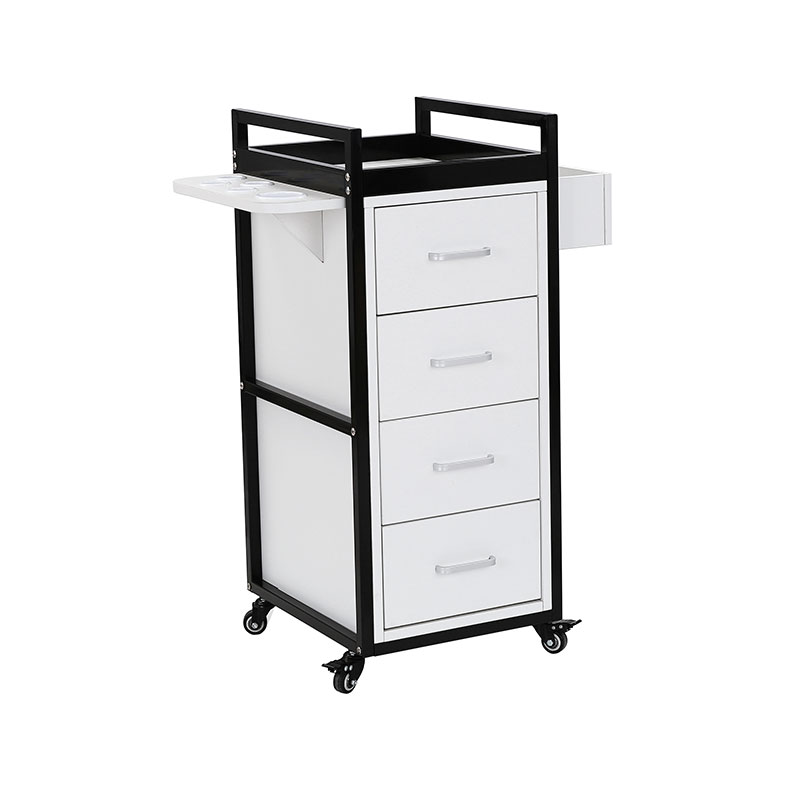 HZ2069BK / HZ2069W Black & gold beauty salon trolley cart