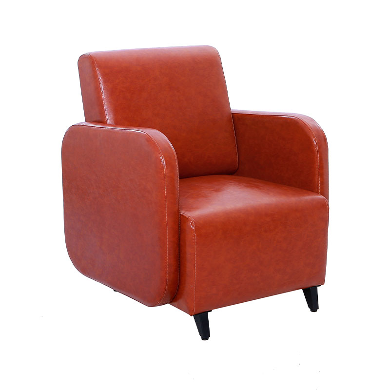 HZ7021 Red brown sigle peison salon waiting room benches