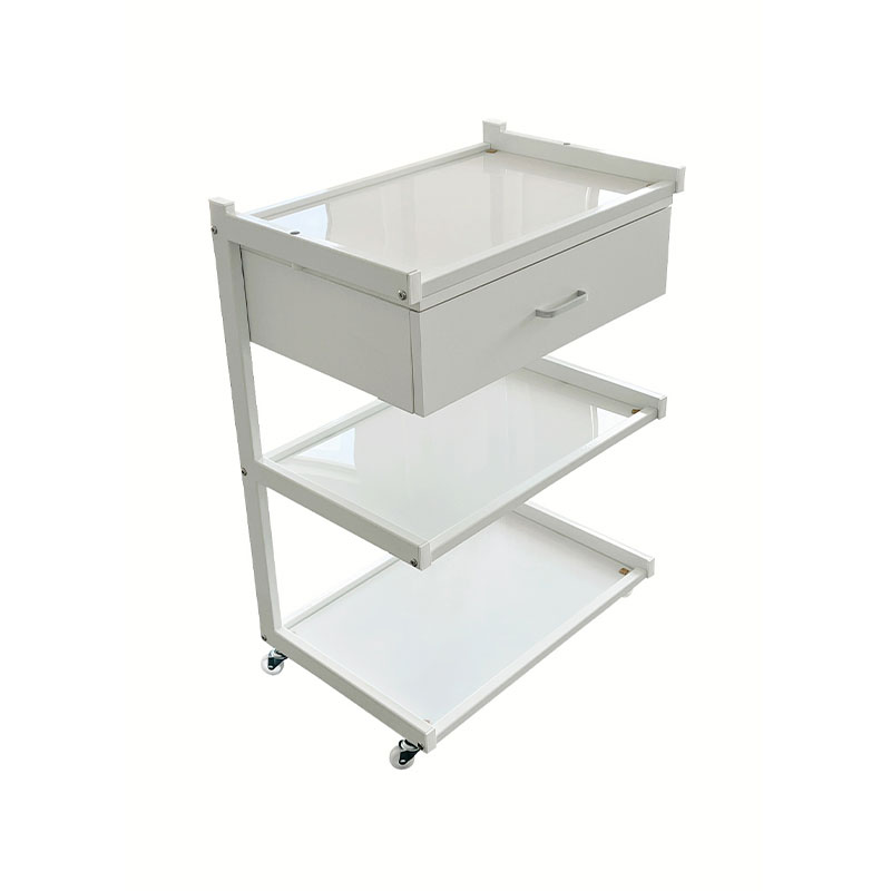 HZ2085BZ / HZ2085W Salon trolley cart with wheels & 3-layer shelf