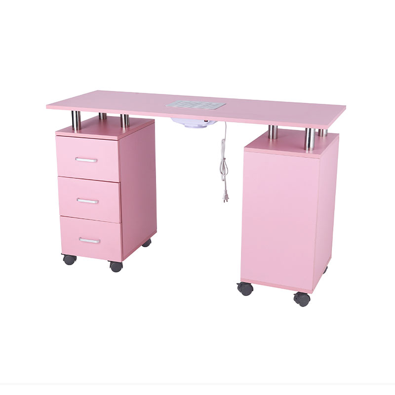 HZ2041 Pink manicure table nail desk for nail tech