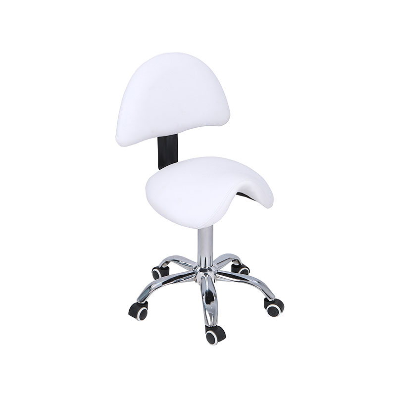 HZ6001 / HZ6001BK / HZ6001W Ergonomic saddle chair with swivel wheels