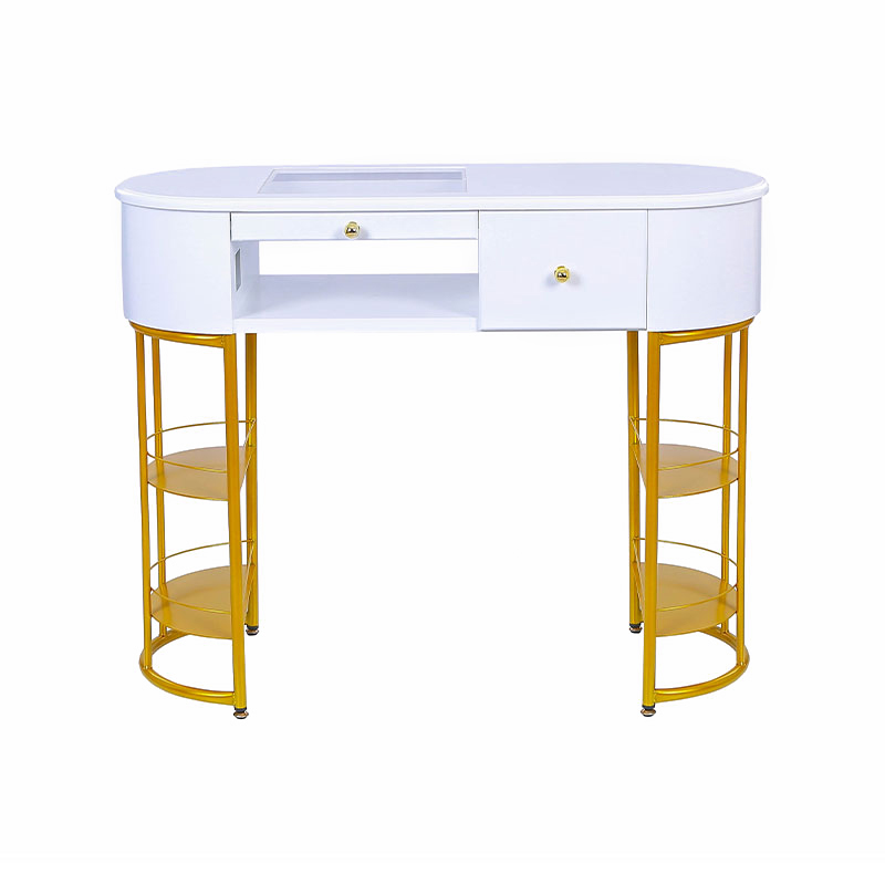 HZ2056 White & gold nail table