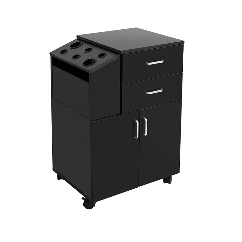HZ2022 Locking barber station with 2 drawers cabinet