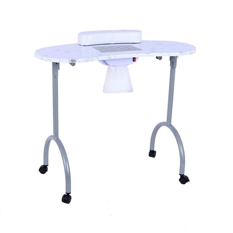 HZ4007W F Professional foldable & portable manicure table nail technician desk