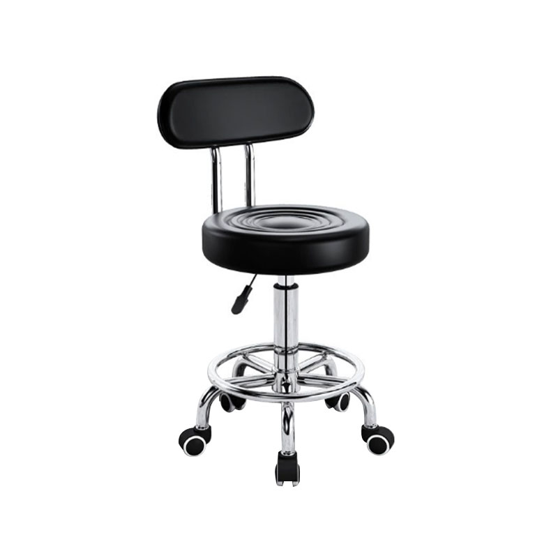 HZ6014BKZ Rolling stool with wheels swivel stool with back