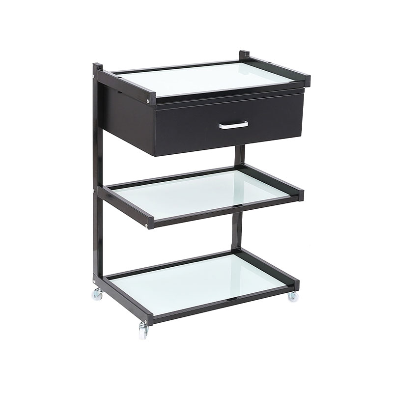HZ2102 / HZ2103 / HZ2103W Glass countertop hair salon trollry cart
