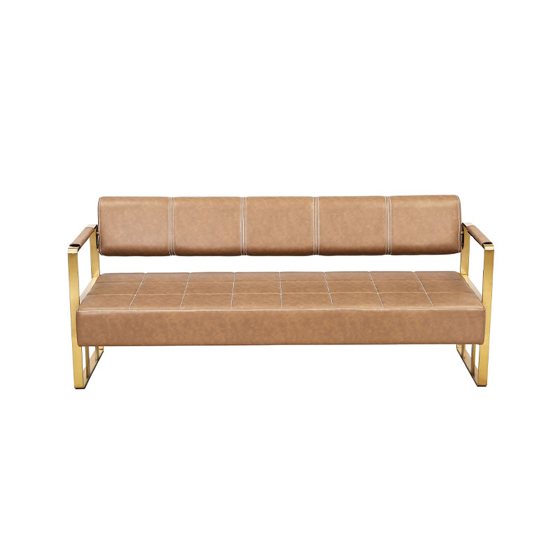 HZ7015 / HZ7015BR / HZ7015ST Black & gold beauty salon waiting bench