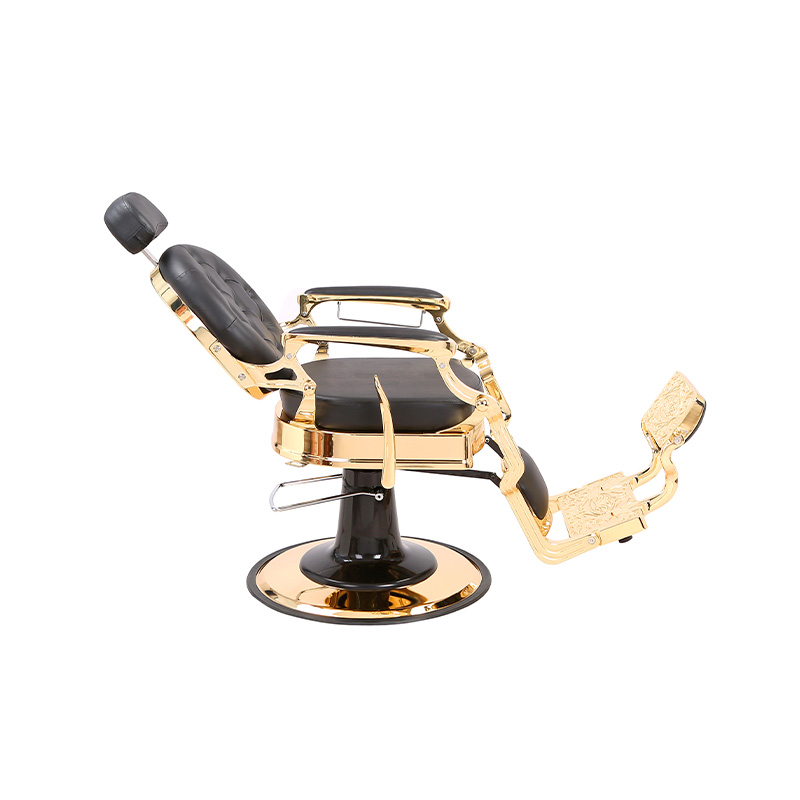 HZ8799B-K / HZ8799B-R / HZ8799G-R / HZ8799H-Z Barber chair in black with gold frame