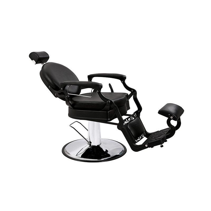HZ8799YF Black classic pull-button barber chair