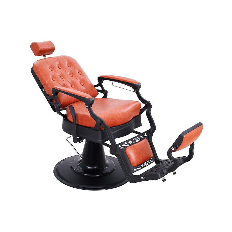 HZ8760G Red-brown square back with retro hydraulic hairdressing chair