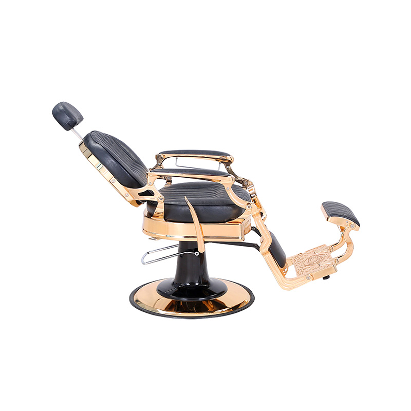 HZHZ8799E Black plaid retro hairdreessing chair