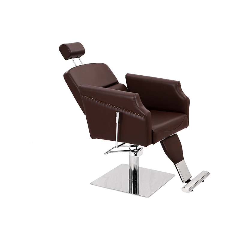 HZ87111C Brown classic recliner leathern barber chair antique salon chair