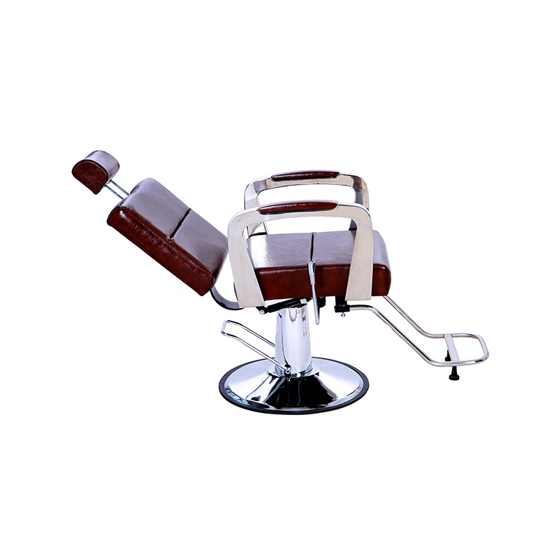 HZ8744 Brown with sliver armrest all purpose salon chair