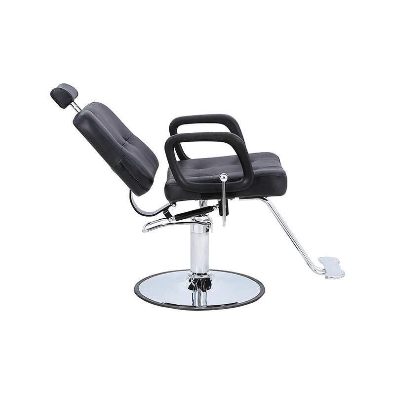 HZ8838C Black with rubber foot pedal reclining styling chair