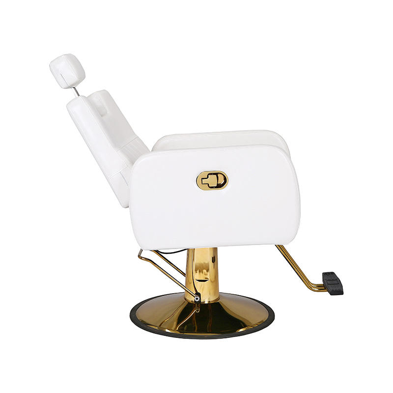 HZ88200 White and gold professional black and gold salon chair
