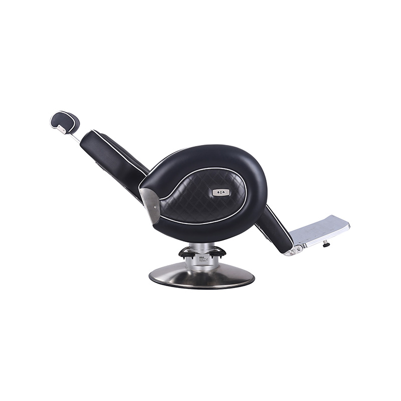 HZ8762 Black edge with white rolled edge strip heavy-duty salon barber chair