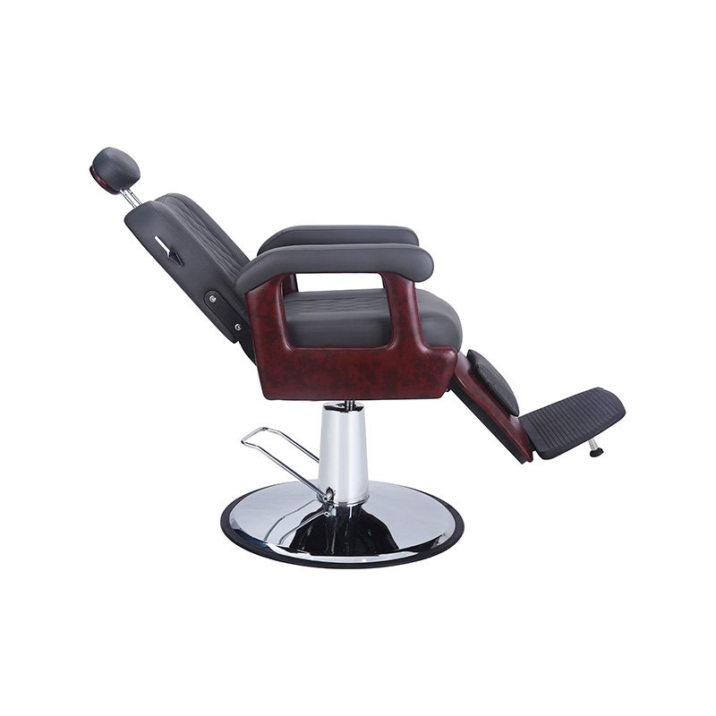 HZ8782Z Dark with mahogany heavy duty reclining barber chair