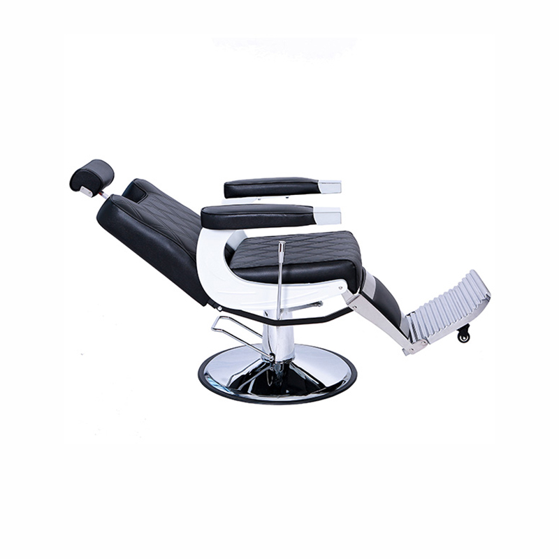HZ8752D Black with black stitches heavy duty metal vintage barber chair