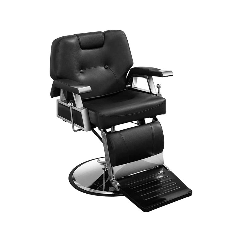 HZ8706 Square backrest black classic barber chair