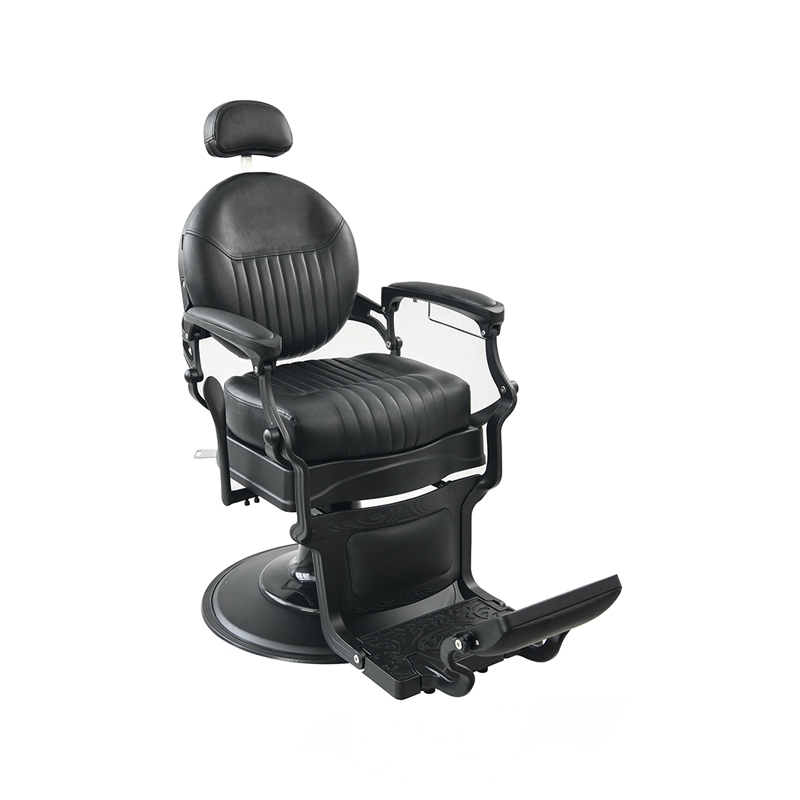HZ8799C Heavy-Duty Gloss Black Barber Chair