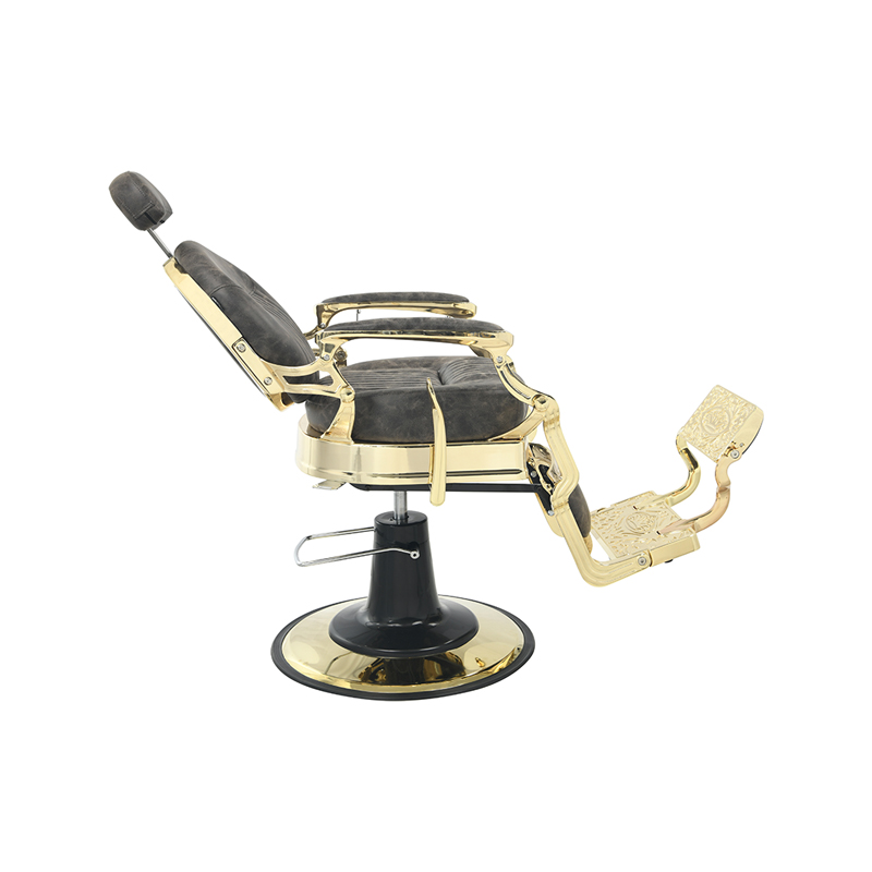 HZ8799C Gold/Brown Barber Chair