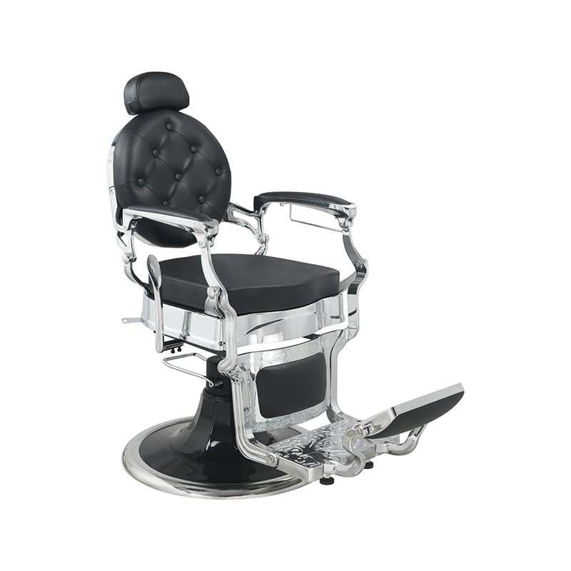 HZ8799-SL Silver/Black Barber Chair