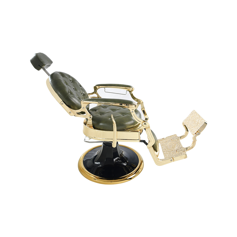 HZ8799 Green & Gold Vintage Barber Chair