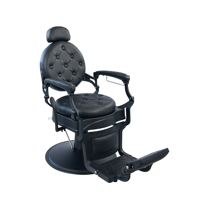 HZ8799 Black Linen Barber Chair