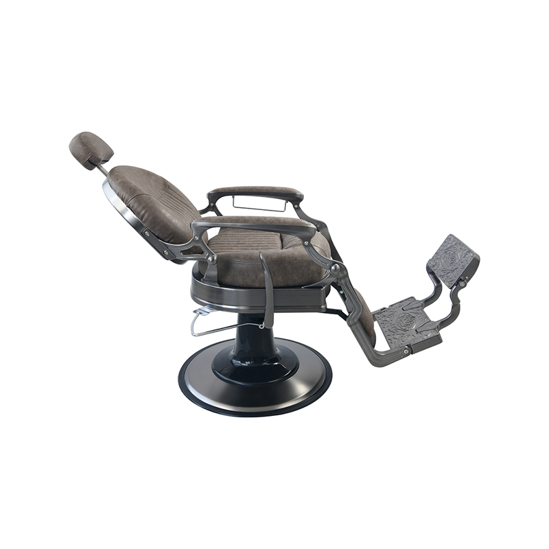 HZ8799C Gunmetal/Brown Barber Chair