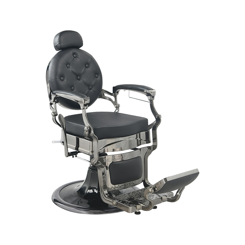 HZ8799-S-LB Black Round Back Barber Chair