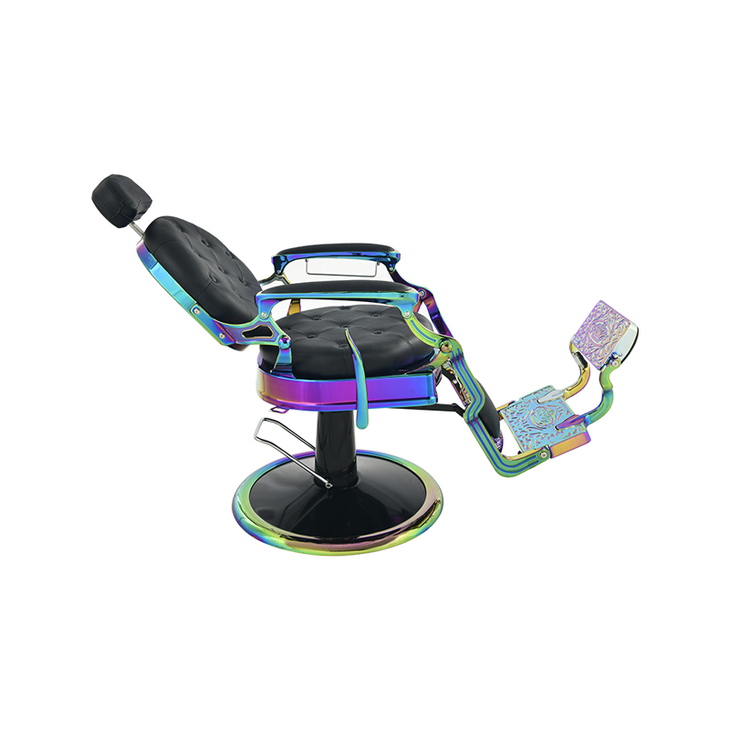 HZ8799 Black Iridescent Barber Chair – 200kg Heavy Duty, 13cm Lift