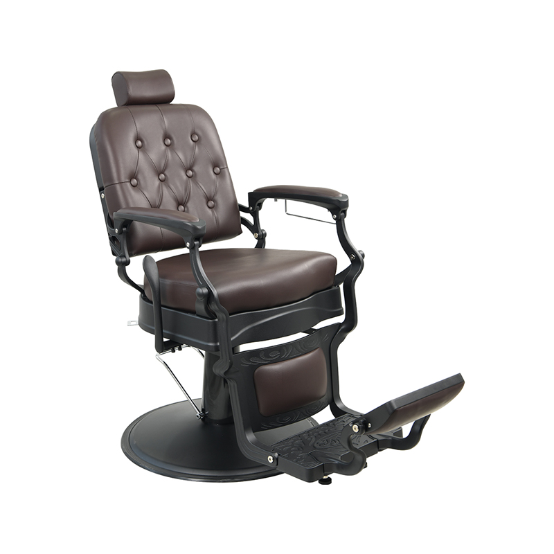 HZ8760 Linen Dark Brown Vintage Barber Chair