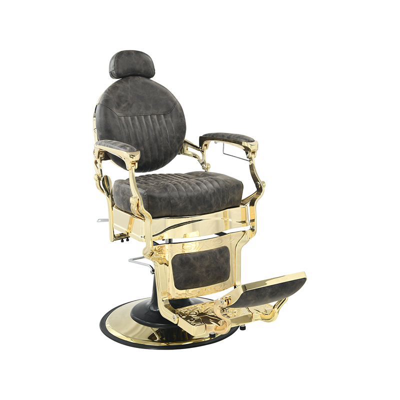 HZ8799C Gold/Brown Barber Chair
