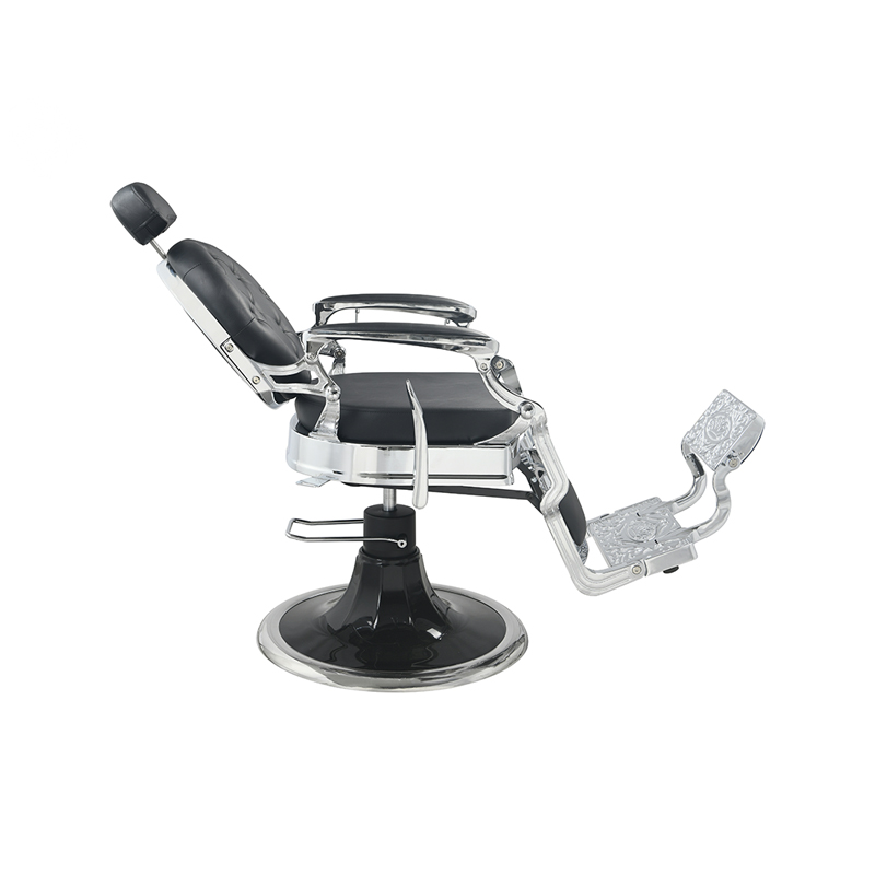 HZ8799-SL Silver/Black Barber Chair