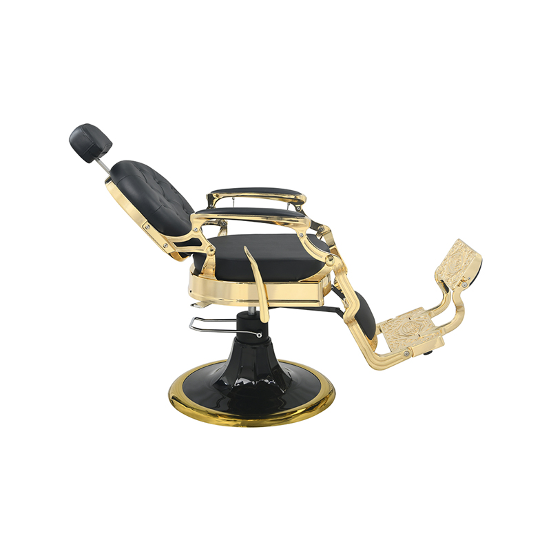 HZ8799 Black & Gold Vintage Barber Chair