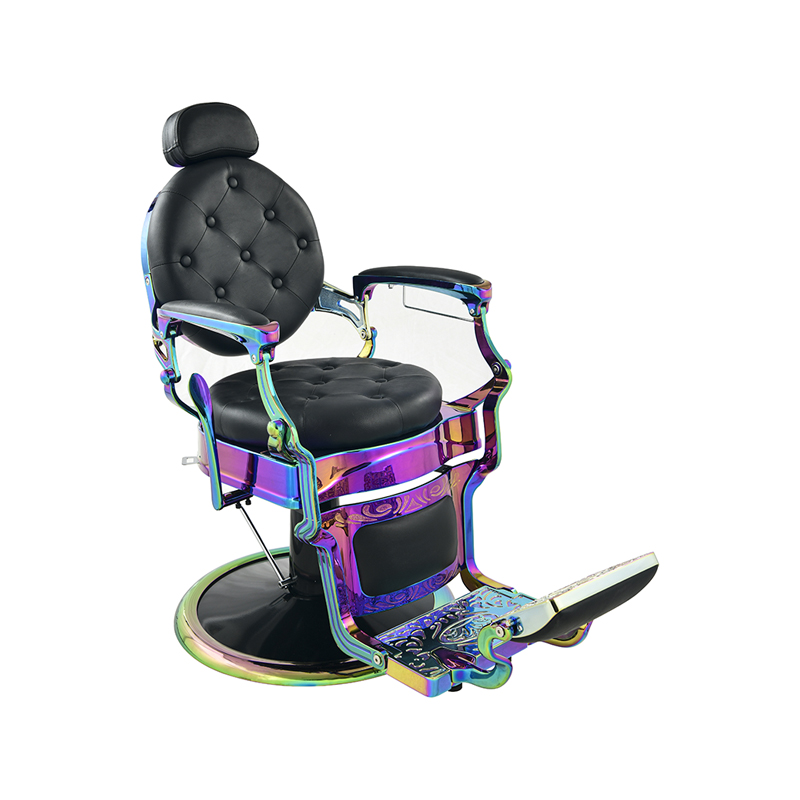 HZ8799 Black Iridescent Barber Chair – 200kg Heavy Duty, 13cm Lift