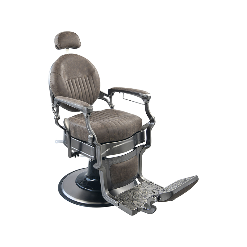 HZ8799C Gunmetal/Brown Barber Chair