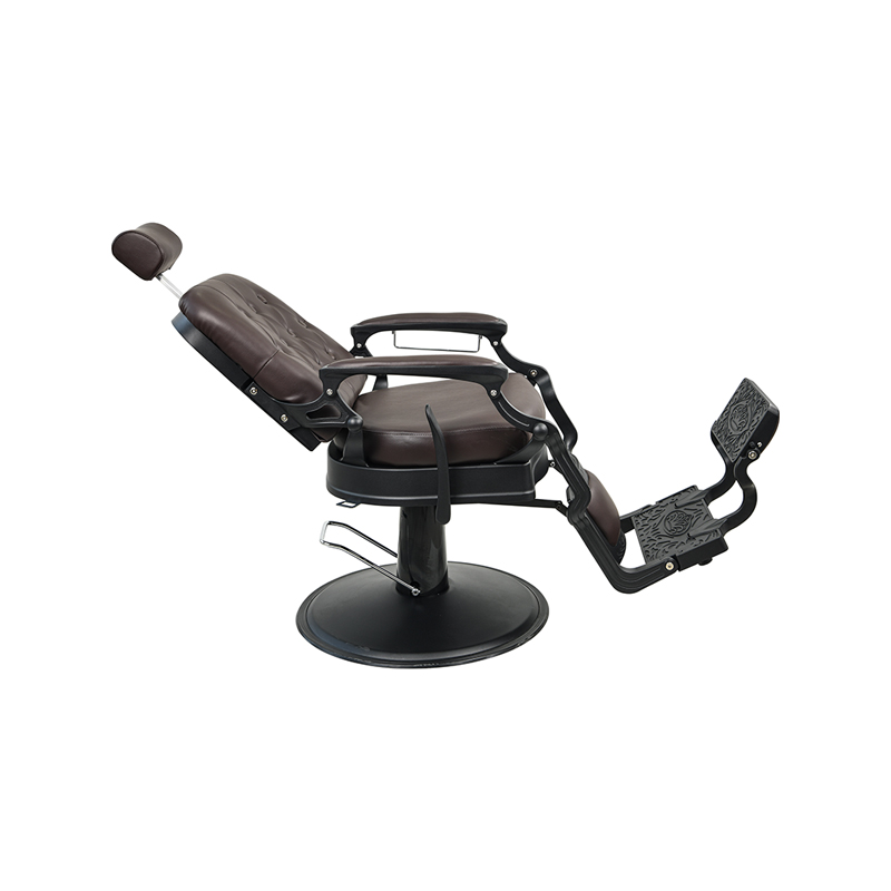 HZ8760 Linen Dark Brown Vintage Barber Chair