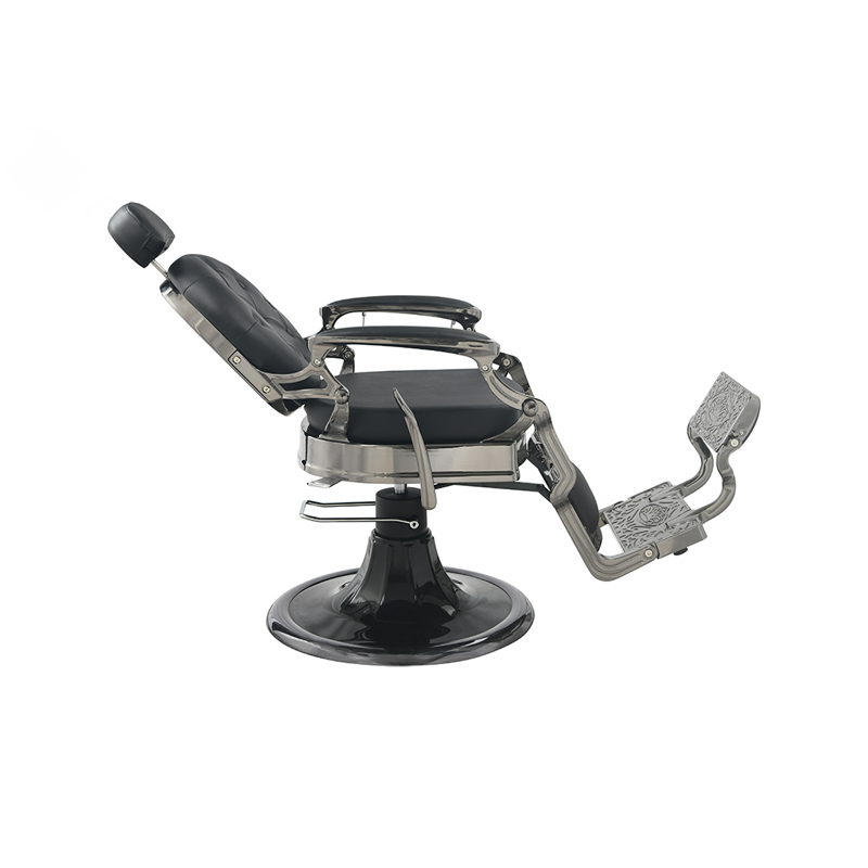 HZ8799-S-LB Black Round Back Barber Chair