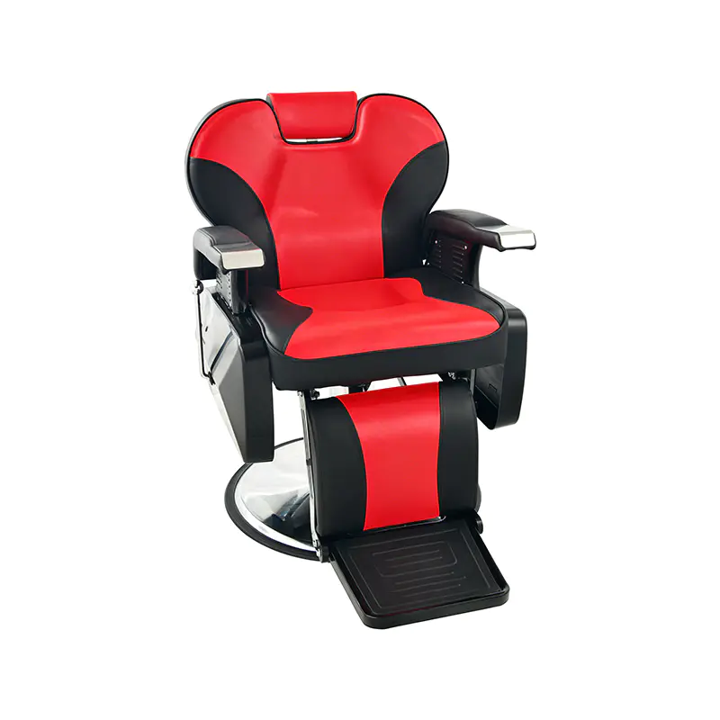 HZ8702A Salon Chair Adjustable Headrest Reclining Red/Black
