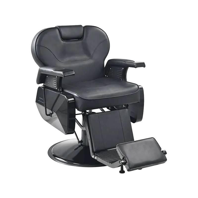 HZ8700 Salon Chair Adjustable Headrest Reclining All Black
