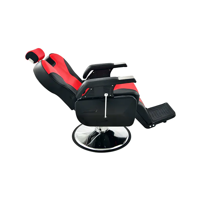 HZ8702A Salon Chair Adjustable Headrest Reclining Red/Black