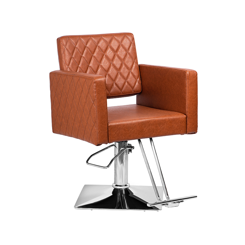 HZ8822D / HZ8822DBK Brown / black hair chair with wide seat aluminium alloy footrest hydraulic barber chair