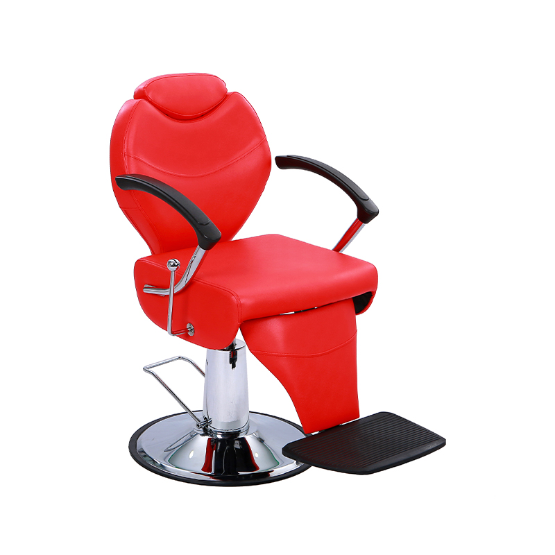 HZ8762RD / HZ8762BR Red / Black leather widened foot pedal hair salon special chair