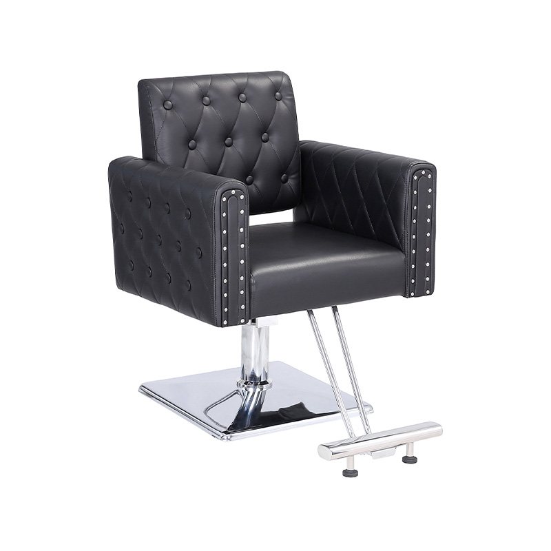 HZ88163Z Black rivet salon chair for hair stylist, styling chair